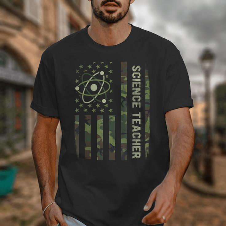 Science Teacher Camo American Flag Back To School Unisex T-Shirt, Science Teacher Gifts, funny design