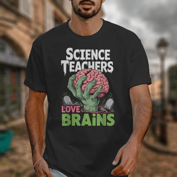 Science Teachers Love Brains Shirt Men Women Halloween Unisex T-Shirt, Science Teacher Gifts, funny design
