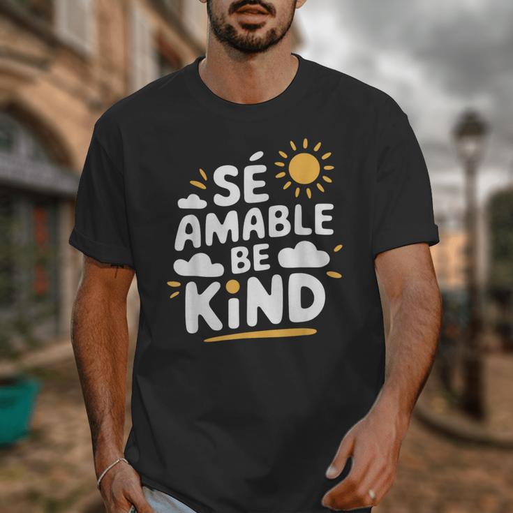 SÉ AMABLE Be Kind Bilingual Teacher Maestra Spanish Teacher Unisex T-Shirt, funny design SÉ AMABLE Be Kind Bilingual Teacher Maestra Spanish Teacher Unisex T-Shirt, funny design