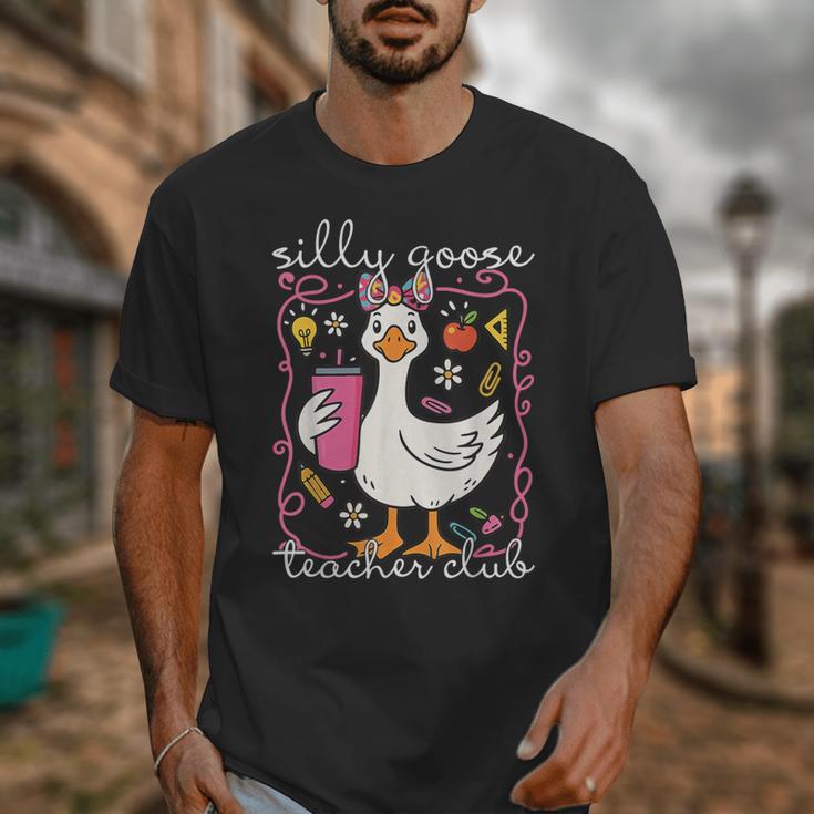Silly Goose Teacher Club Animal Lover Groovy Teacher Unisex T-Shirt, Groovy Teacher Gifts, funny design Silly Goose Teacher Club Animal Lover Groovy Teacher Unisex T-Shirt, Groovy Teacher Gifts, funny design