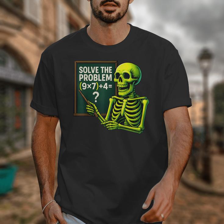 Solve The Problem Skeleton Teacher Halloween Math Six Seven Unisex T-Shirt, funny design Solve The Problem Skeleton Teacher Halloween Math Six Seven Unisex T-Shirt, funny design