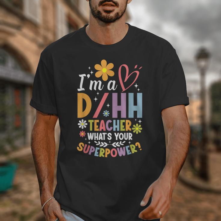 Special Education ASL Teacher Superpower DHH Teacher Unisex T-Shirt, funny design Special Education ASL Teacher Superpower DHH Teacher Unisex T-Shirt, funny design