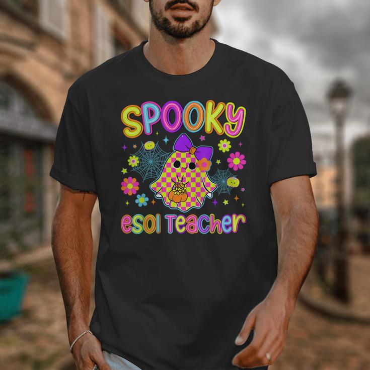 Spooky ESOL Teacher Halloween ESOL Teaching Coquette Unisex T-Shirt, funny design