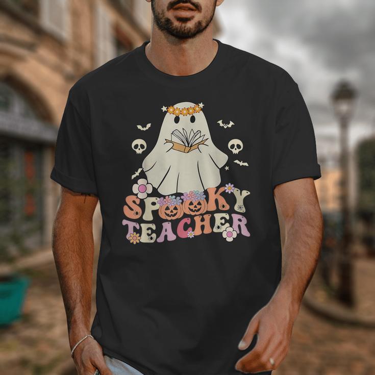 Spooky Teacher Groovy Retro Ghost Teacher Halloween 2023 For Men Women Kids Unisex T-Shirt, Groovy Teacher Gifts, funny design Spooky Teacher Groovy Retro Ghost Teacher Halloween 2023 For Men Women Kids Unisex T-Shirt, Groovy Teacher Gifts, funny design