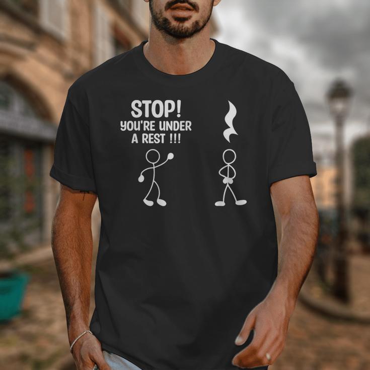 Stop You'Re Under A Rest Music Teacher Unisex T-Shirt, funny design Stop You'Re Under A Rest Music Teacher Unisex T-Shirt, funny design