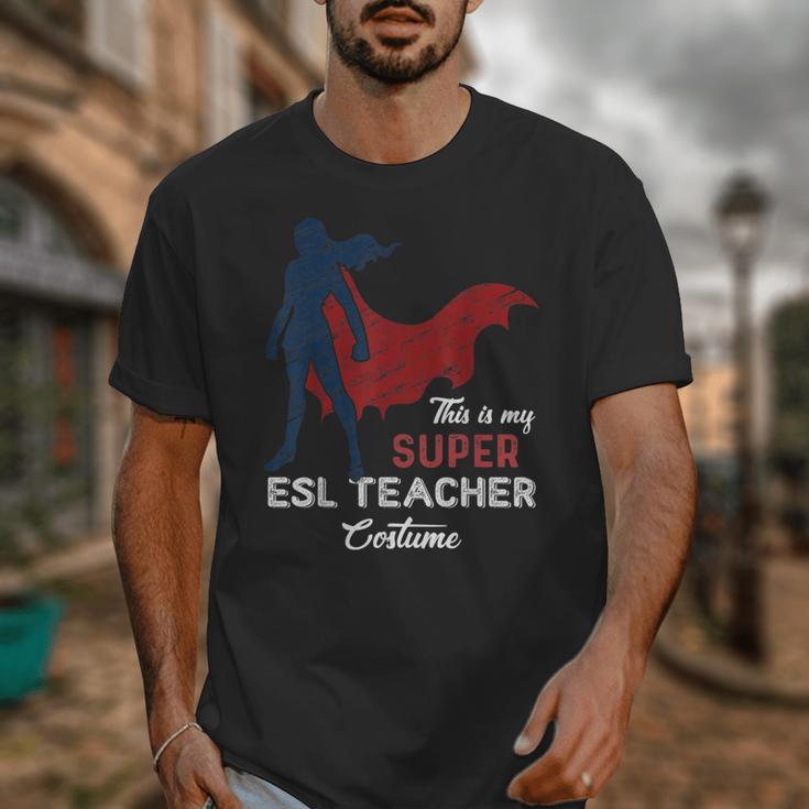 This Is My Super ESL Teacher Costume Lazy Halloween Unisex T-Shirt, Esl Teacher Gifts, Super Teacher Gifts, funny design This Is My Super ESL Teacher Costume Lazy Halloween Unisex T-Shirt, Esl Teacher Gifts, Super Teacher Gifts, funny design