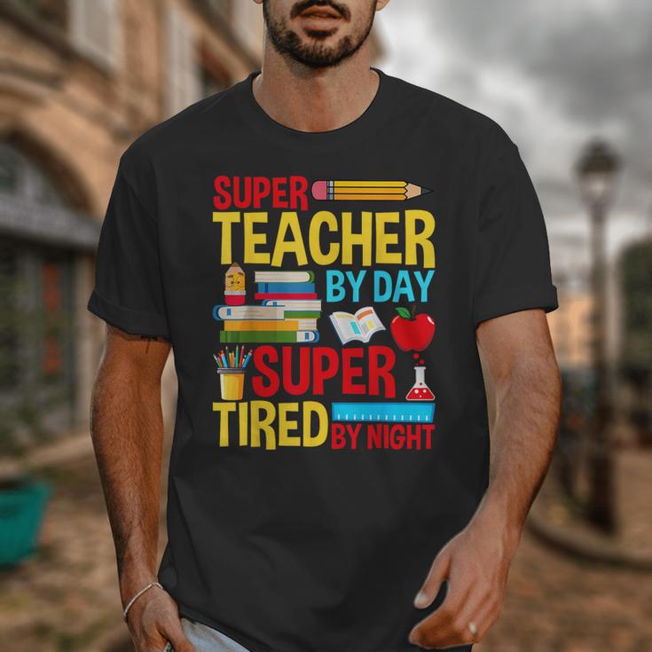 Super Teacher By Day Super Tired By Night Superhero Teacher Unisex T-Shirt, Super Teacher Gifts, funny design Super Teacher By Day Super Tired By Night Superhero Teacher Unisex T-Shirt, Super Teacher Gifts, funny design