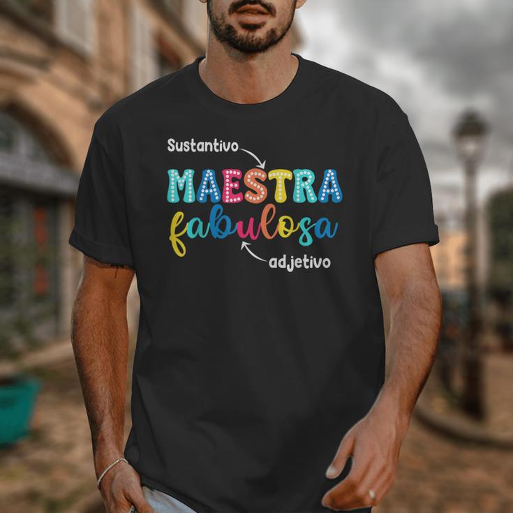Sustantivo Maestra Fabulosa Adjetivo Spanish Teacher Unisex T-Shirt, funny design