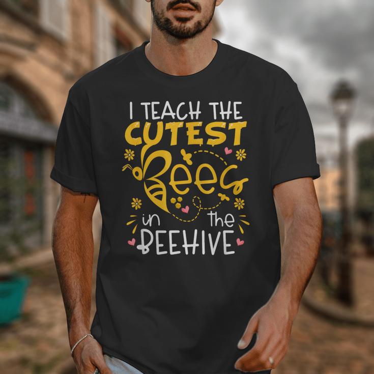 I Teach The Cutest Bees In The Beehive Teacher Unisex T-Shirt, funny design