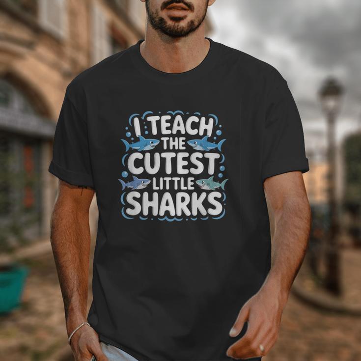 I Teach The Cutest Little Sharks Teacher School Unisex T-Shirt, funny design I Teach The Cutest Little Sharks Teacher School Unisex T-Shirt, funny design