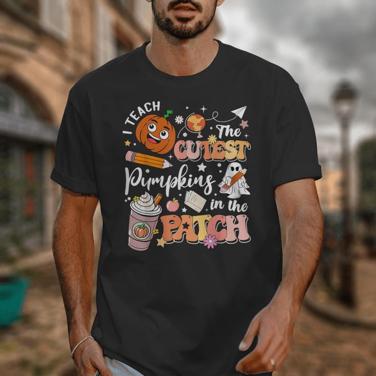 I Teach The Cutest Pumpkins In The Patch Halloween Teacher Unisex T-Shirt, funny design