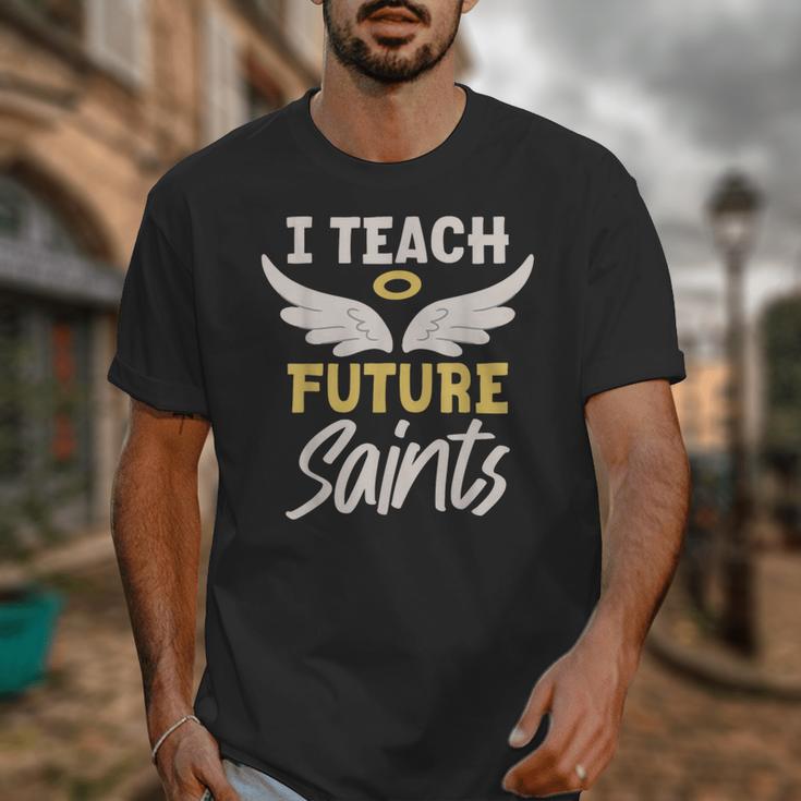 I Teach Future Saints Catholic Educator Teacher Unisex T-Shirt, Future Teacher Gifts, funny design I Teach Future Saints Catholic Educator Teacher Unisex T-Shirt, Future Teacher Gifts, funny design