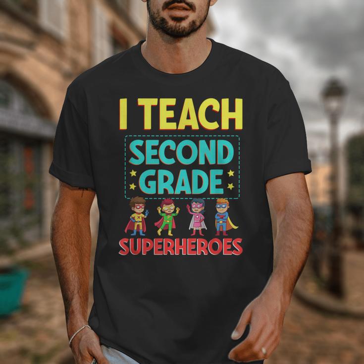 I Teach Second Grade Superheroes Teacher Superhero Unisex T-Shirt, funny design