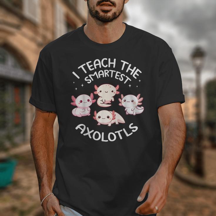 I Teach The Smartest Axolotls Cute Teacher Axolotl Unisex T-Shirt, funny design I Teach The Smartest Axolotls Cute Teacher Axolotl Unisex T-Shirt, funny design