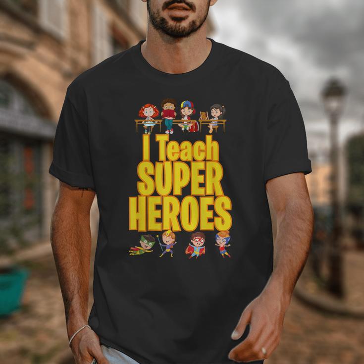 I Teach Super Heroes Comic Book Hero Teacher School Unisex T-Shirt, Super Teacher Gifts, funny design