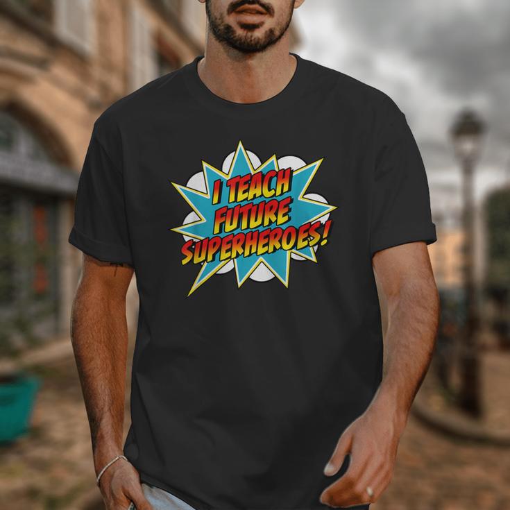I Teach Superheroes Retro Comic Super Teacher Graphic Unisex T-Shirt, Super Teacher Gifts, funny design