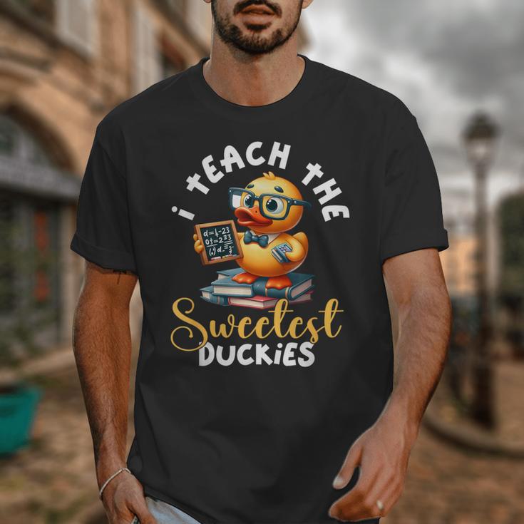 I Teach The Sweetest Duckies Teacher Rubber Duck Teaching Unisex T-Shirt, funny design I Teach The Sweetest Duckies Teacher Rubber Duck Teaching Unisex T-Shirt, funny design