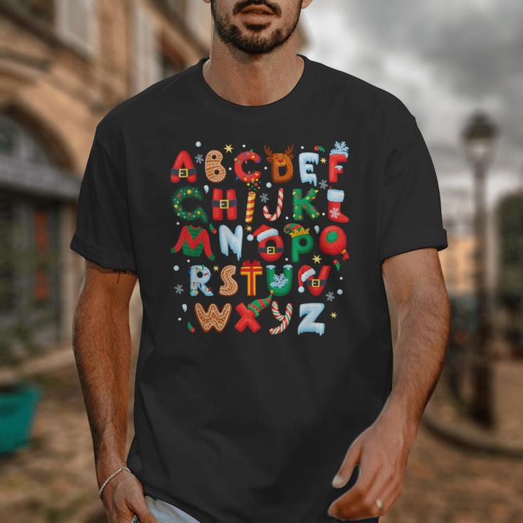 Teacher Christmas Alphabet Back To School Holiday Learning Unisex T-Shirt, funny design Teacher Christmas Alphabet Back To School Holiday Learning Unisex T-Shirt, funny design