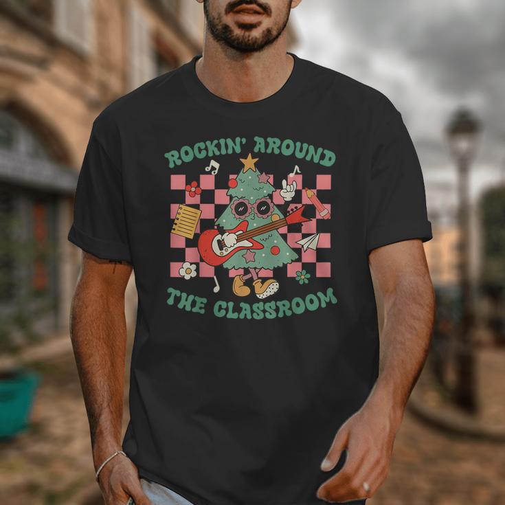 Teacher Christmas Rockin' Around The Classroom Men Women Kids Unisex T-Shirt, funny design
