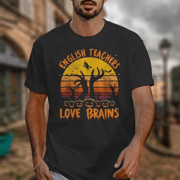 Teacher Halloween All English Teachers Love Brains Unisex T-Shirt, English Teacher Gifts, funny design Teacher Halloween All English Teachers Love Brains Unisex T-Shirt, English Teacher Gifts, funny design