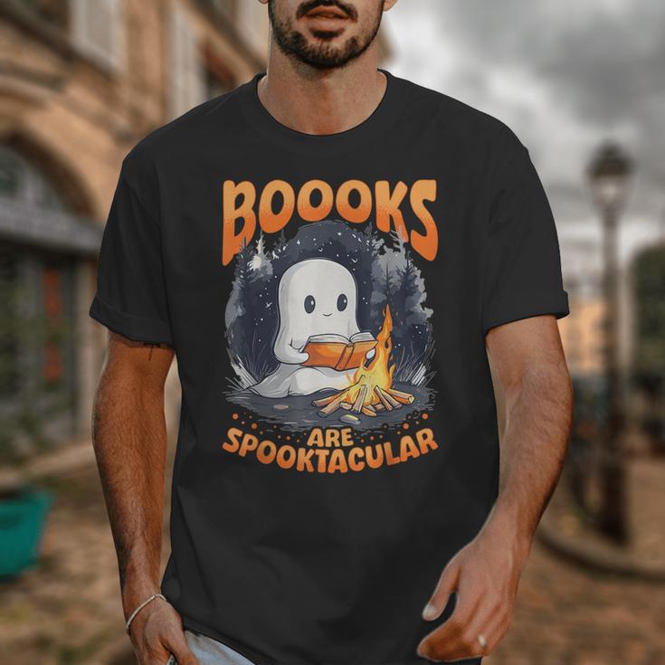 Teacher Halloween Ghost Reading Book Animal Boooks Are Unisex T-Shirt, funny design