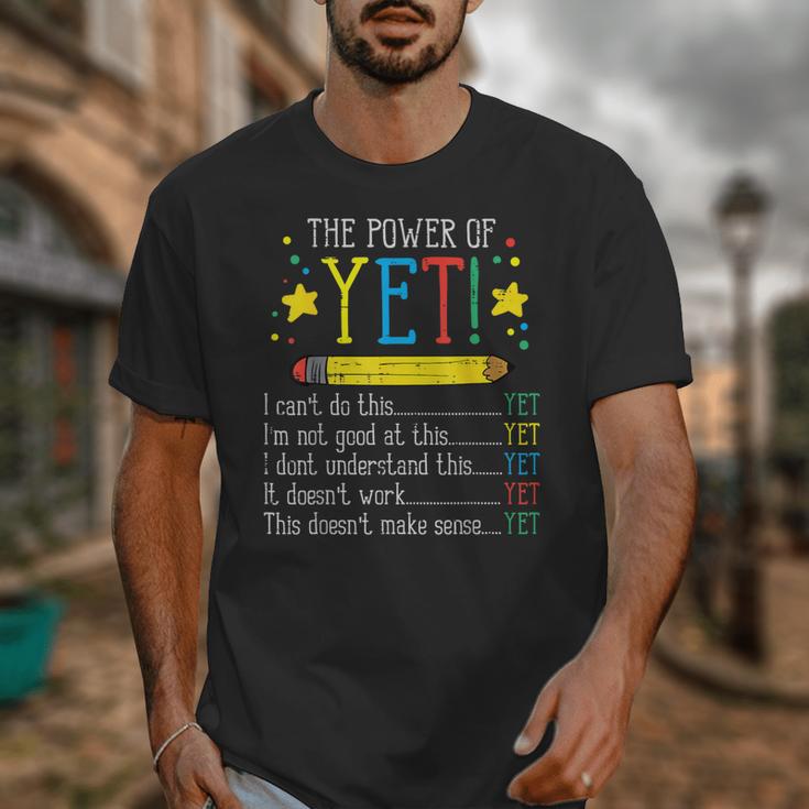 Teacher Power Of Yet Cant Do This Inspirational Women Men Unisex T-Shirt, funny design