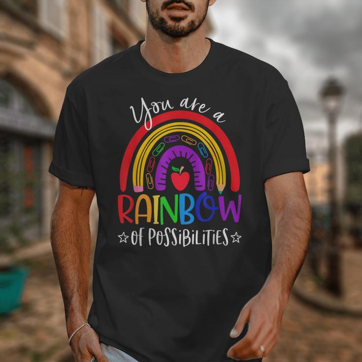 Teacher You Are a Rainbow Of Possibilities Funny Unisex T-Shirt, funny design Teacher You Are a Rainbow Of Possibilities Funny Unisex T-Shirt, funny design