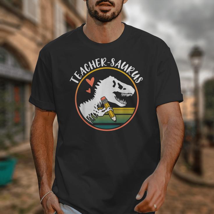 Teacher-Saurus Dinosaur Teacher Design T-Rex Design Unisex T-Shirt, funny design