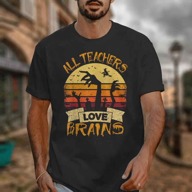 Teacher Shirt All Teachers Love Brains Halloween Men Women Unisex T-Shirt, funny design Teacher Shirt All Teachers Love Brains Halloween Men Women Unisex T-Shirt, funny design