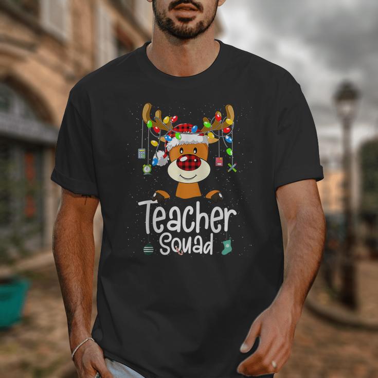 Teacher Squad Red Plaid Rudolph Reindeer Christmas Unisex T-Shirt, funny design Teacher Squad Red Plaid Rudolph Reindeer Christmas Unisex T-Shirt, funny design