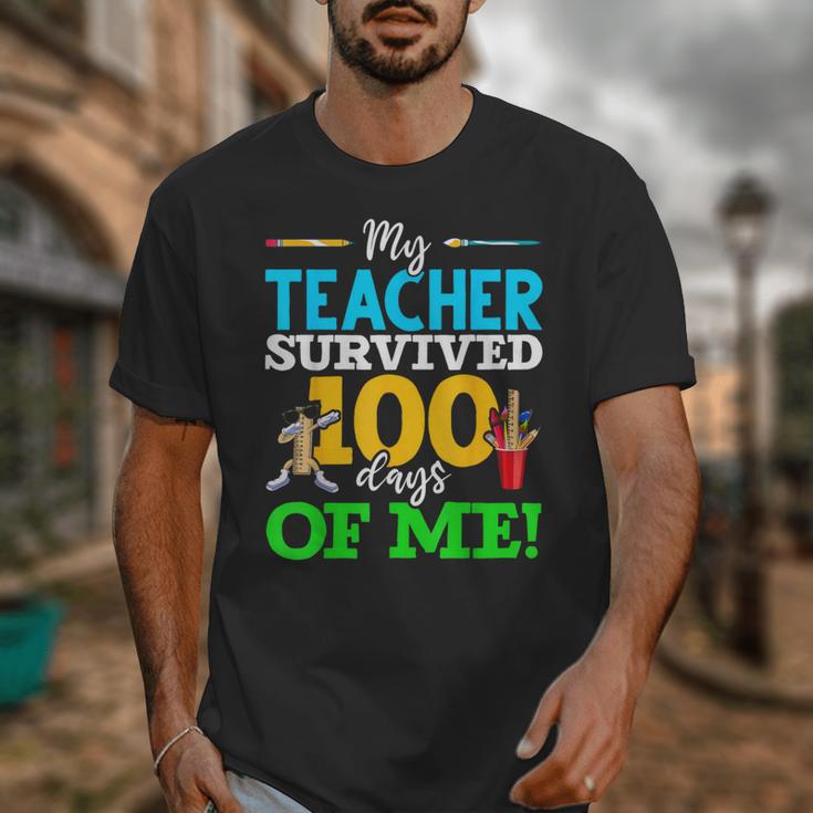 My Teacher Survived 100 Days Of Me Dab 100 Days Of School For Men Women Kids Unisex T-Shirt, funny design