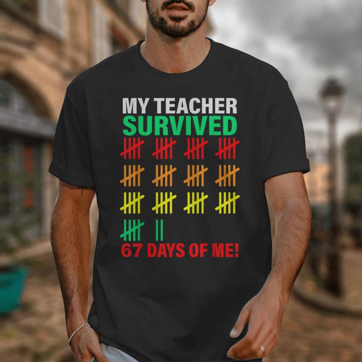My Teacher Survived 67 Days Of Me School Kids Costume Unisex T-Shirt, funny design My Teacher Survived 67 Days Of Me School Kids Costume Unisex T-Shirt, funny design