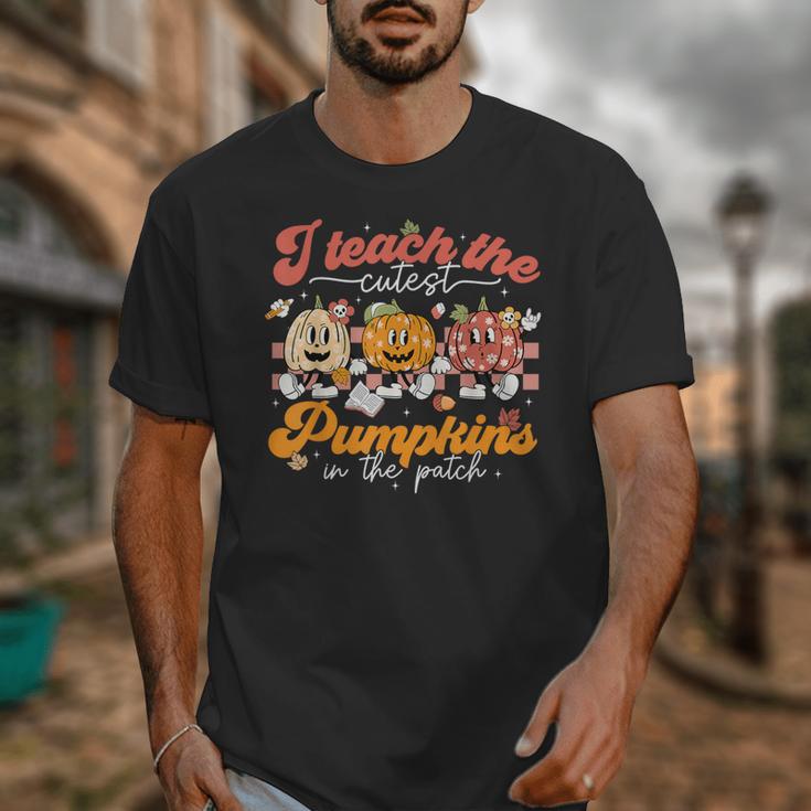 Teacher I Teach The Cutest Pumpkins In The Patch Fall Autumn Unisex T-Shirt, funny design