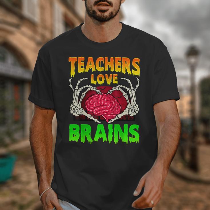 Teacher Teachers Love Brains Skeleton Hand Heart Halloween Unisex T-Shirt, funny design Teacher Teachers Love Brains Skeleton Hand Heart Halloween Unisex T-Shirt, funny design
