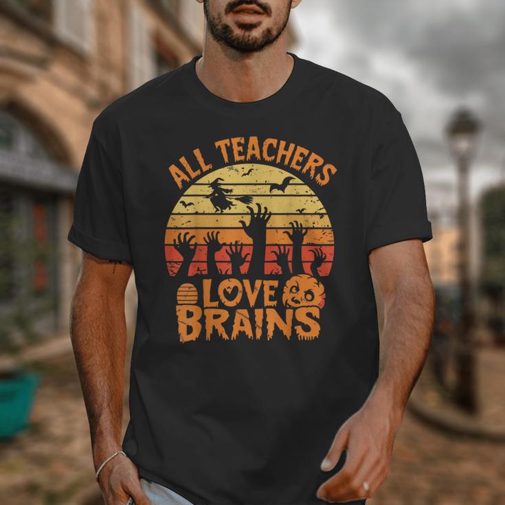All Teachers Love Brains Teachers Halloween Teacher Unisex T-Shirt, funny design All Teachers Love Brains Teachers Halloween Teacher Unisex T-Shirt, funny design