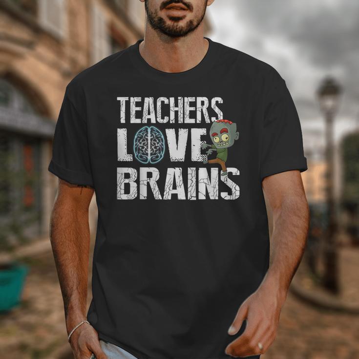 Teachers Love Brains Zombie Halloween Hilarious Unisex T-Shirt, funny design Teachers Love Brains Zombie Halloween Hilarious Unisex T-Shirt, funny design
