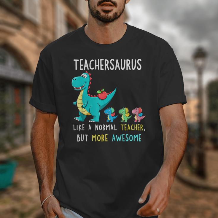 Teachersaurus Like A Normal Teacher But More Awesome Unisex T-Shirt, funny design