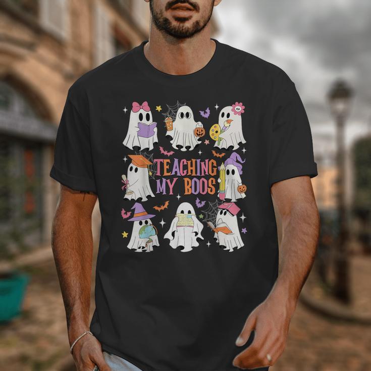 Teaching My Boos Teacher Cute Ghost Groovy Teacher Halloween Unisex T-Shirt, Groovy Teacher Gifts, funny design Teaching My Boos Teacher Cute Ghost Groovy Teacher Halloween Unisex T-Shirt, Groovy Teacher Gifts, funny design