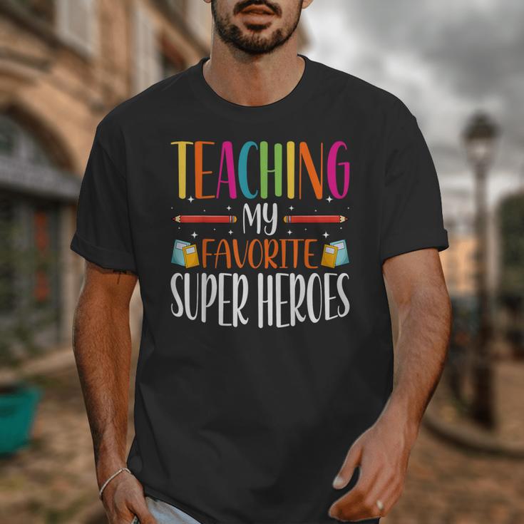 Teaching My Favorite Superheros Men Women SPED Teacher Unisex T-Shirt, funny design