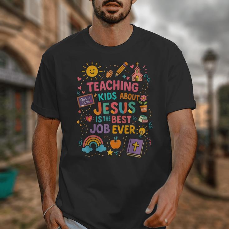 Teaching Kids About Jesus Is The Best Job Ever Bible Teacher Unisex T-Shirt, funny design Teaching Kids About Jesus Is The Best Job Ever Bible Teacher Unisex T-Shirt, funny design