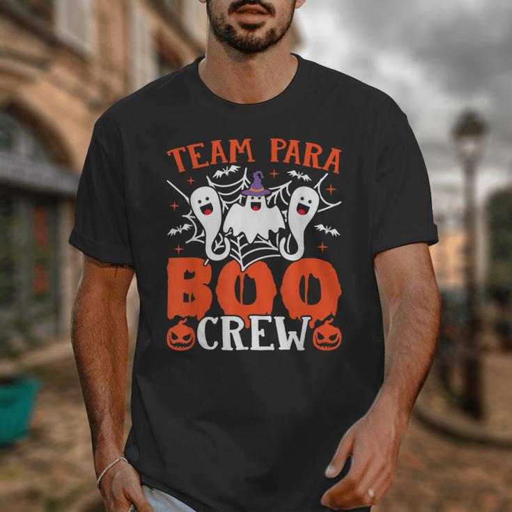 Team Para Boo Crew Halloween Ghost Paraprofessional Teacher Unisex T-Shirt, funny design