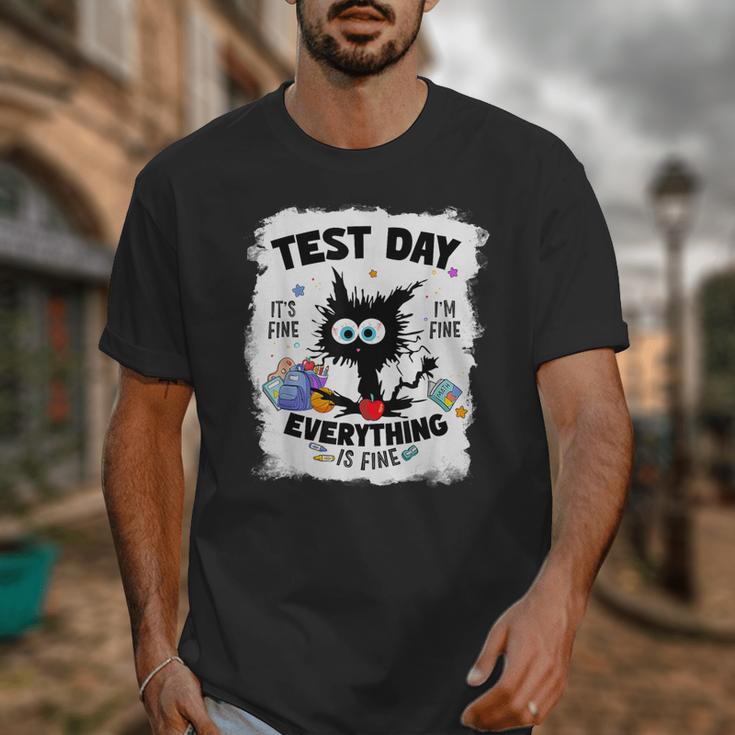 Test Day Stressed Cat Teacher Student Kids Testing Day Unisex T-Shirt, funny design Test Day Stressed Cat Teacher Student Kids Testing Day Unisex T-Shirt, funny design