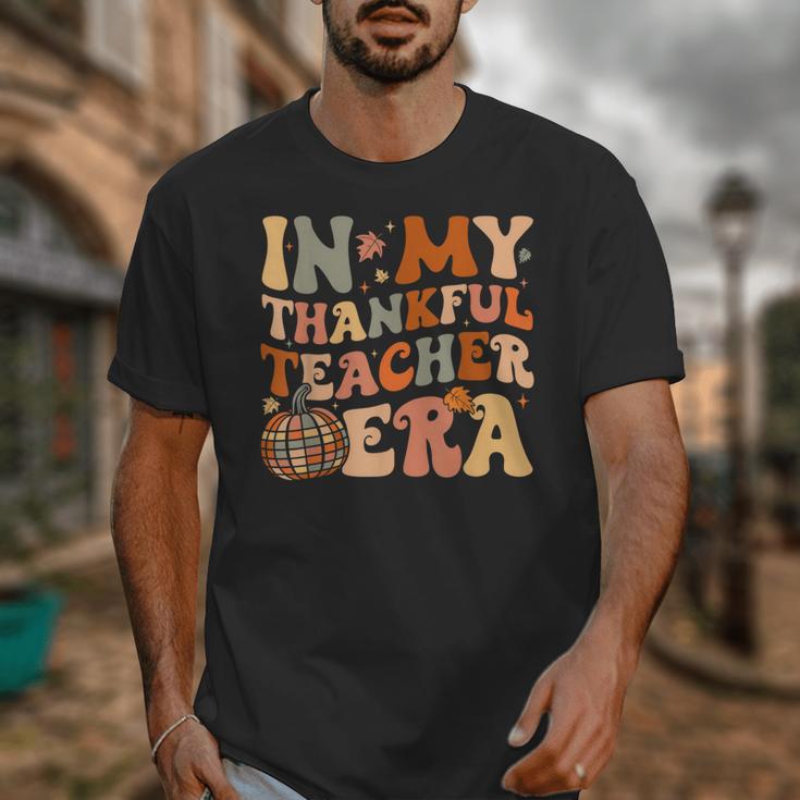 In My Thankful Teacher Era Cute Groovy Thanksgiving Teacher Unisex T-Shirt, Groovy Teacher Gifts, funny design