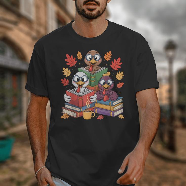Thanksgiving Teacher Books Turkey Reading Book Unisex T-Shirt, funny design Thanksgiving Teacher Books Turkey Reading Book Unisex T-Shirt, funny design