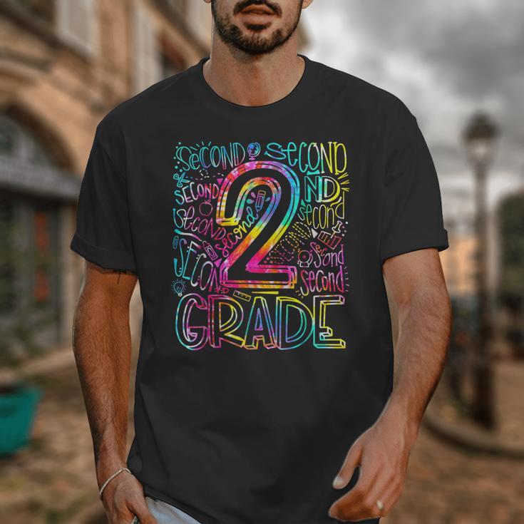 Tie Dye 2nd Grade Typography Team Second Grade Teacher Unisex T-Shirt, 2nd Grade Teacher Gifts, funny design