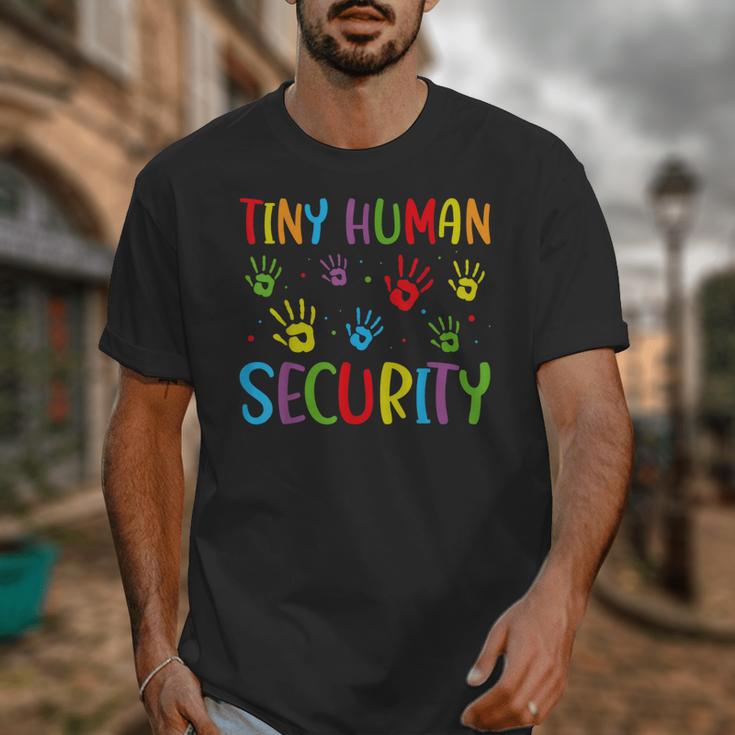 Tiny Human Security Preschool Childcare Teacher Babysitters Unisex T-Shirt, funny design