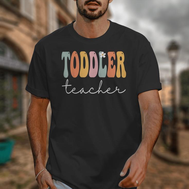 Toddler Teacher Retro Groovy Women Happy First Day Of School Unisex T-Shirt, Groovy Teacher Gifts, funny design