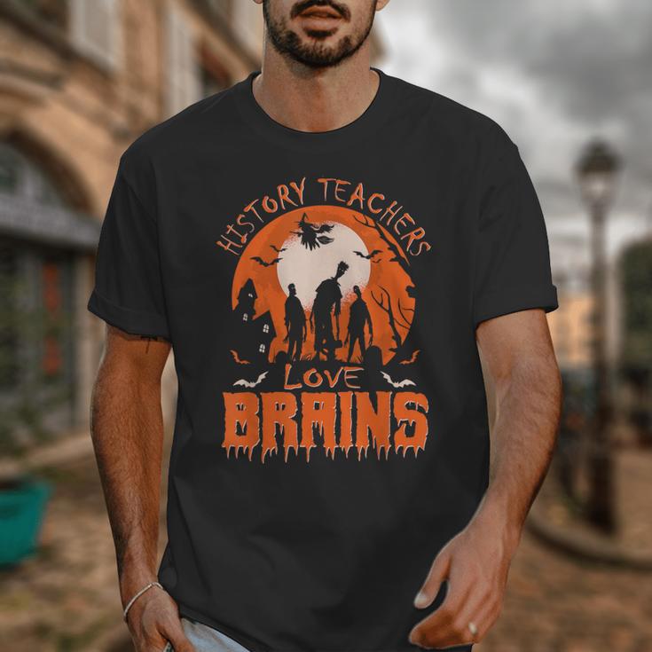 History Teachers Love Brains Halloween Teacher For Men Women Unisex T-Shirt, History Teacher Gifts, funny design