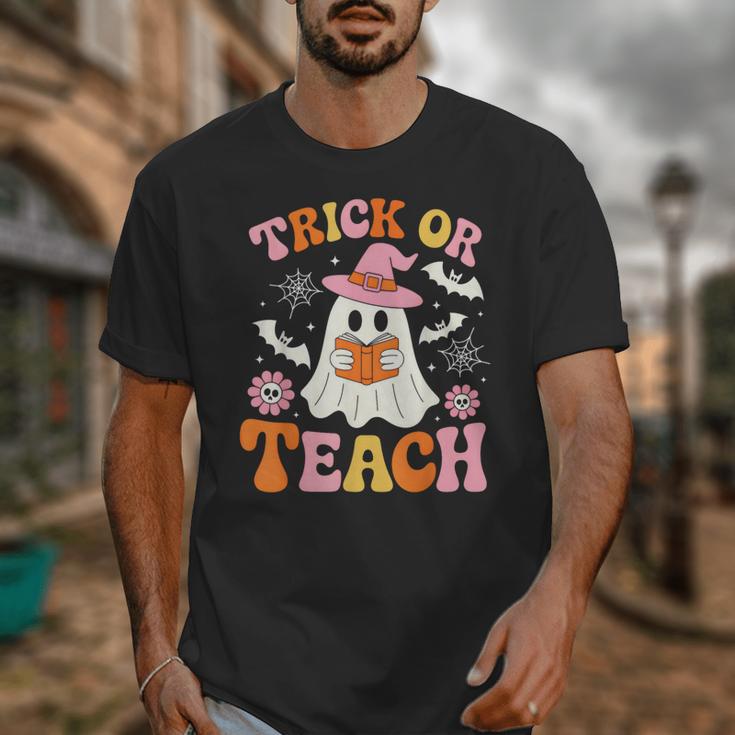 Trick Or Teach Cute Floral Ghost Teacher Halloween Costume Unisex T-Shirt, funny design Trick Or Teach Cute Floral Ghost Teacher Halloween Costume Unisex T-Shirt, funny design