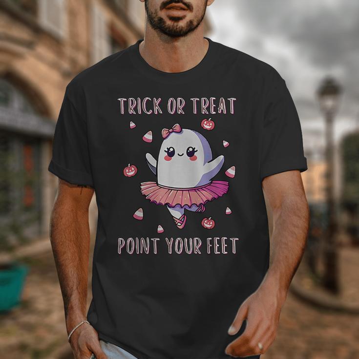 Trick Or Treat Point Your Feet Halloween Ghost Dance Teacher Unisex T-Shirt, funny design